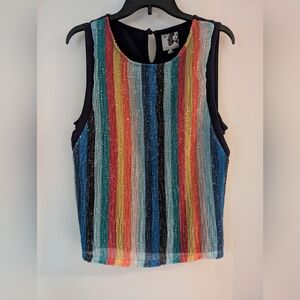 Colorful Striped Sleeveless Tank Top